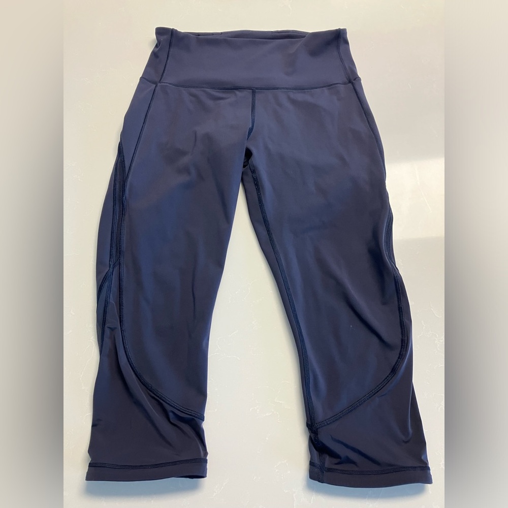 Lululemon Capri Leggings, Navy Blue
